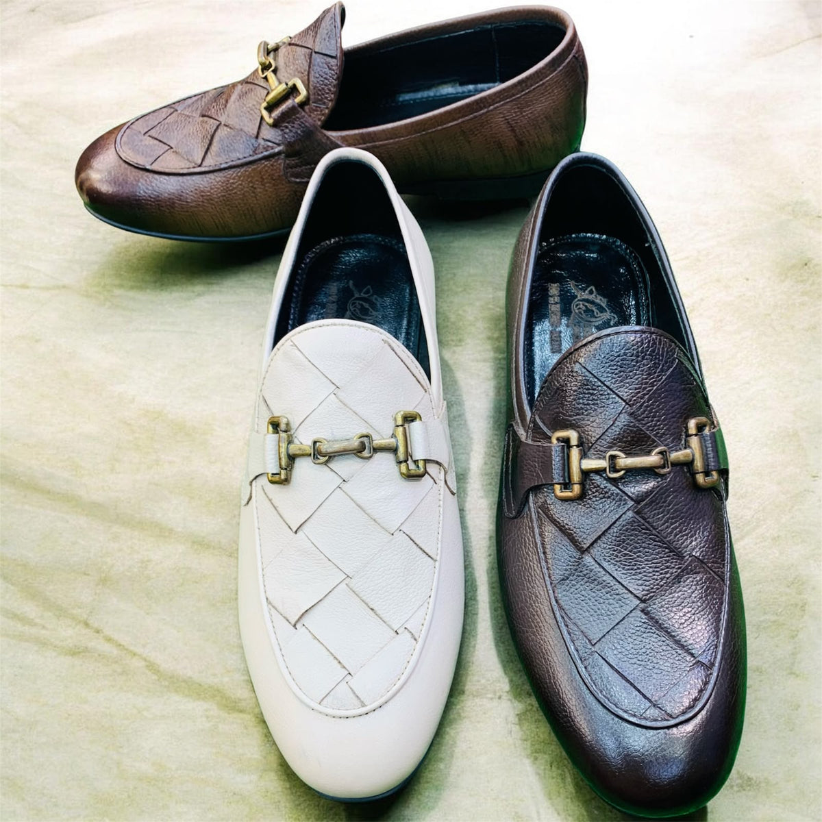 Royal Luxe Woven Chain Loafers