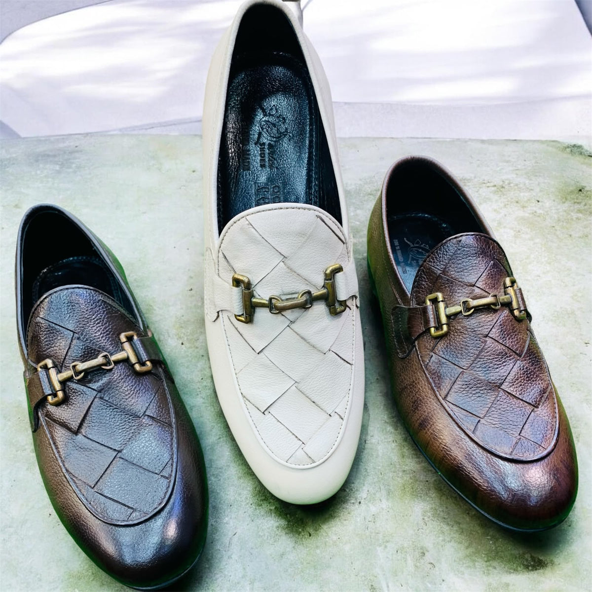 Royal Luxe Croc Pattern Penny Loafers