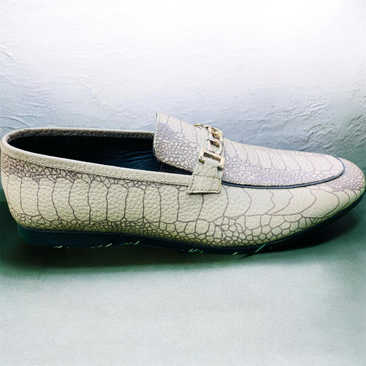 Royal Luxe Croc Pattern Penny Loafers