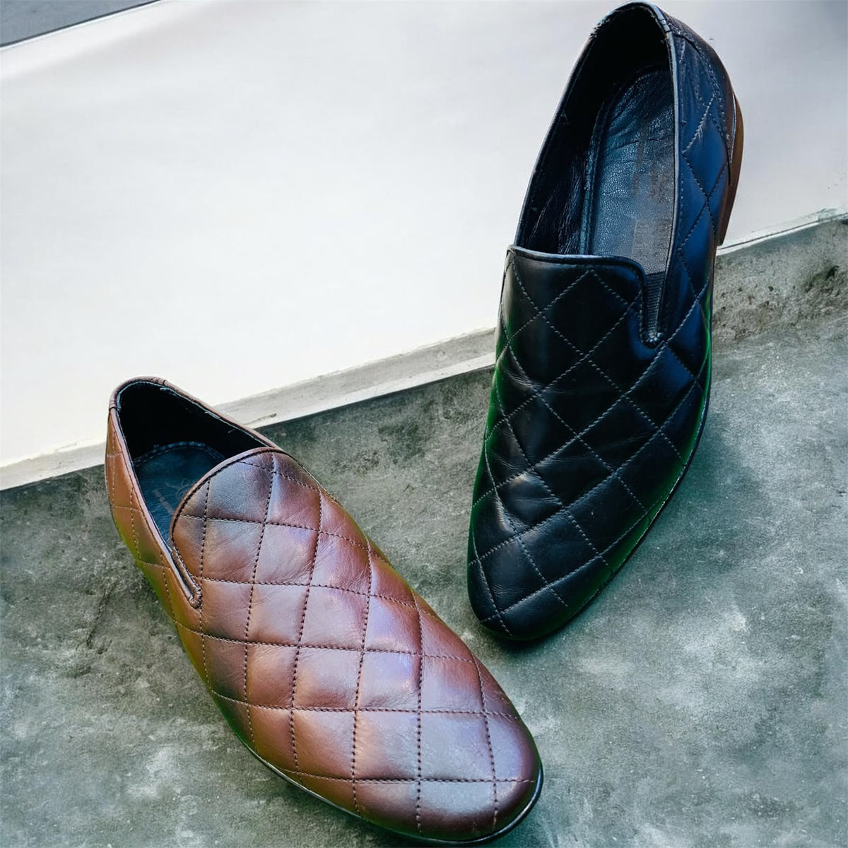 Royal Elite Quilted Leather Loafers