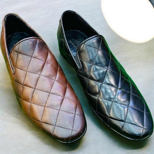 Royal Elite Quilted Leather Loafers